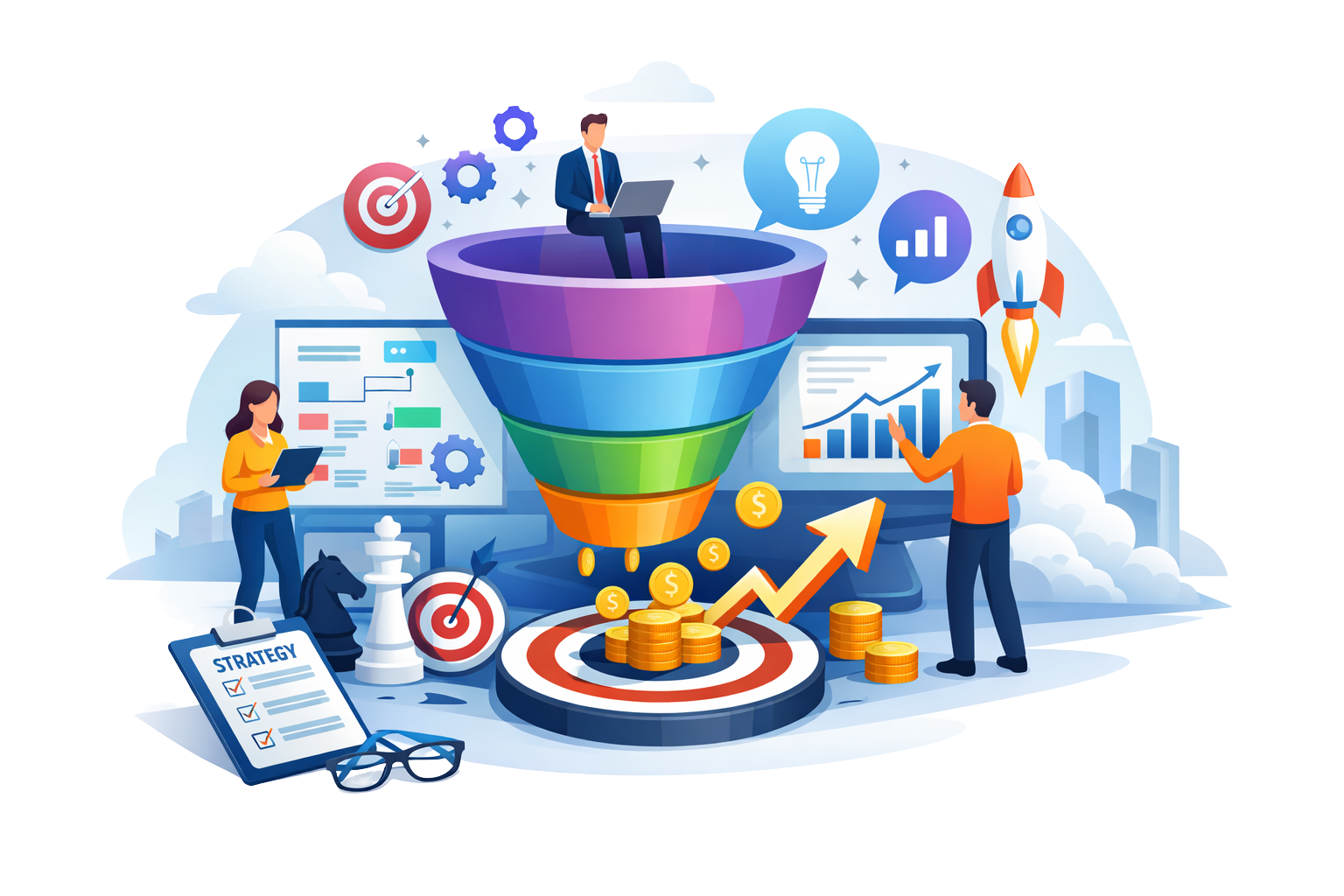 Workspace planning and operations illustration